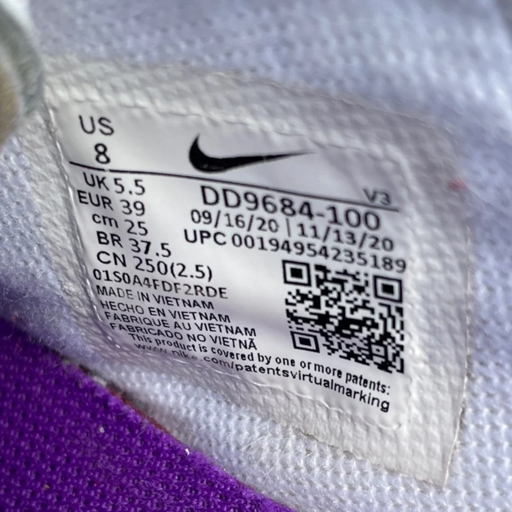 Nike Women's Air Force 1 Shadow 'White Electric Green' Sneakers Shoes size 8 - Picture 13 of 13